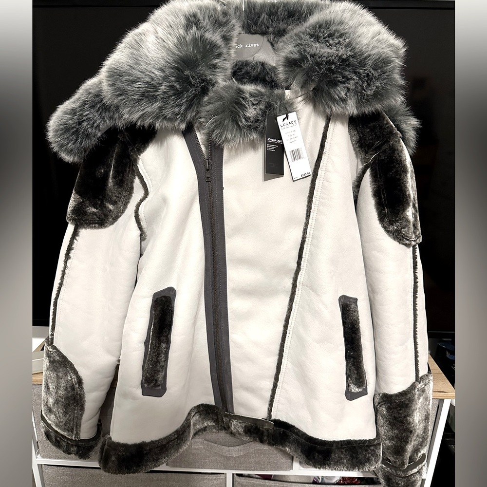 Jordan Craig El Jefe Shearling Moto Jacket